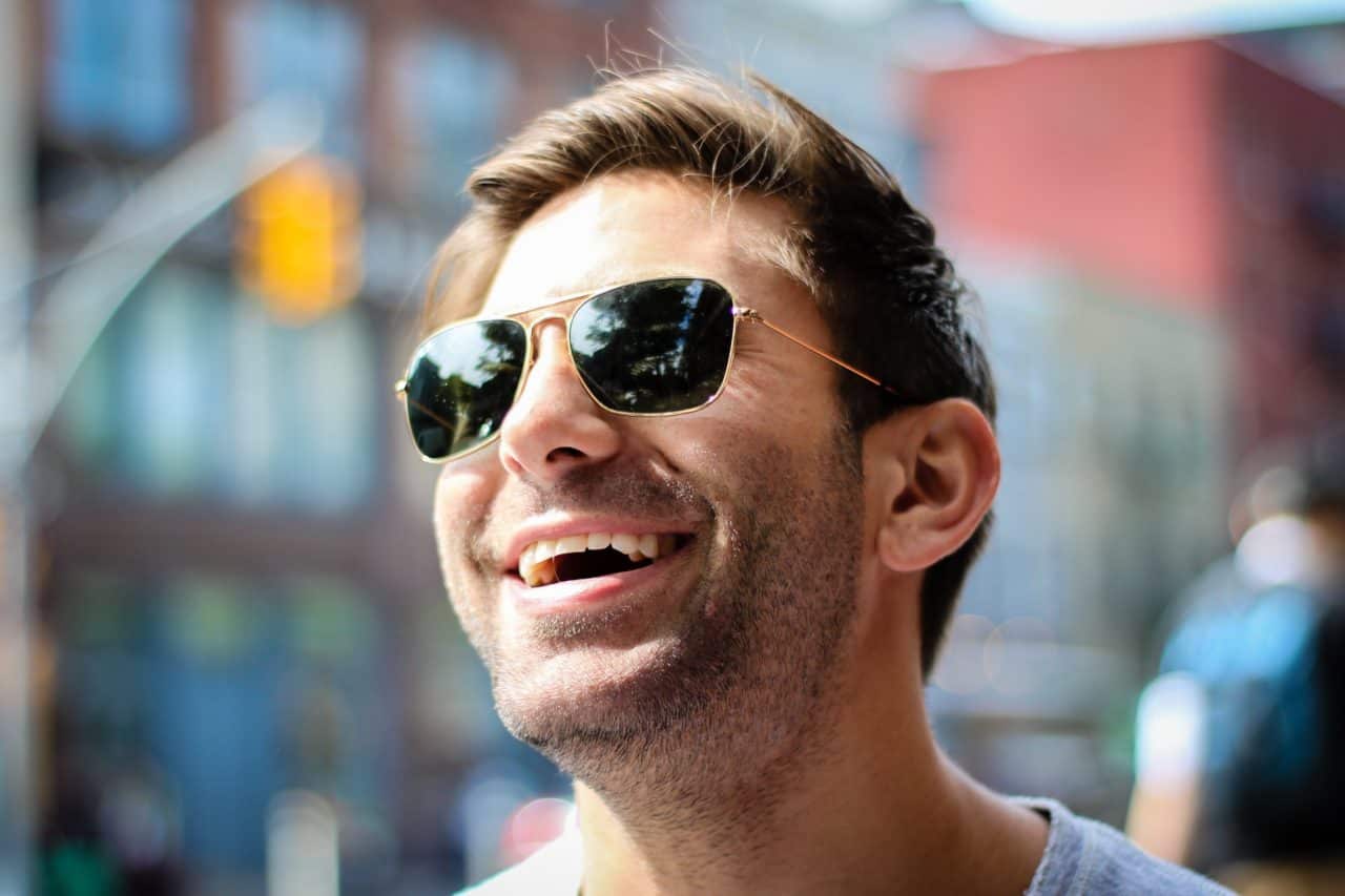 Smiling Man with Sunglasses