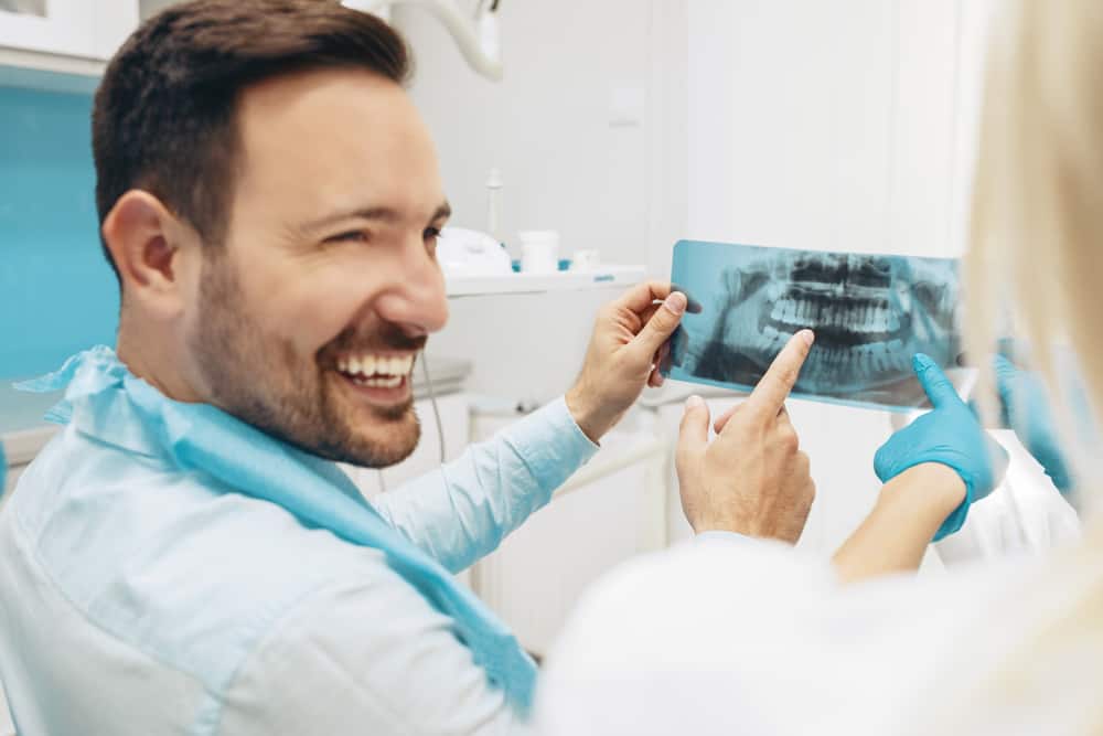 Dental fear patient young man xray